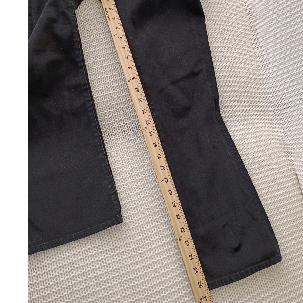 Quince Black High Rise Flare Leg Organic Cotton Blend Jeans Size 27 - Picture 7 of 9